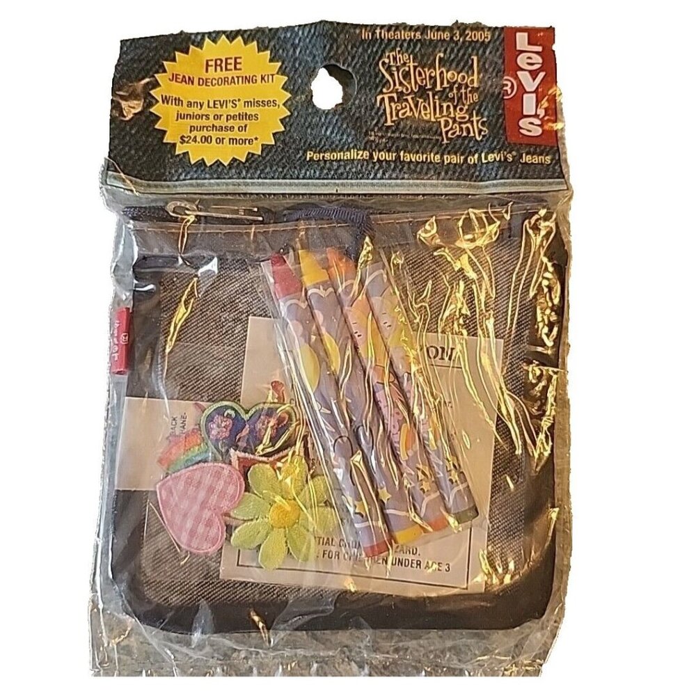 Levis Denim Jean Decorating Kit Sealed Sisterhood of the Traveling Pants 2005 - Picture 1 of 7